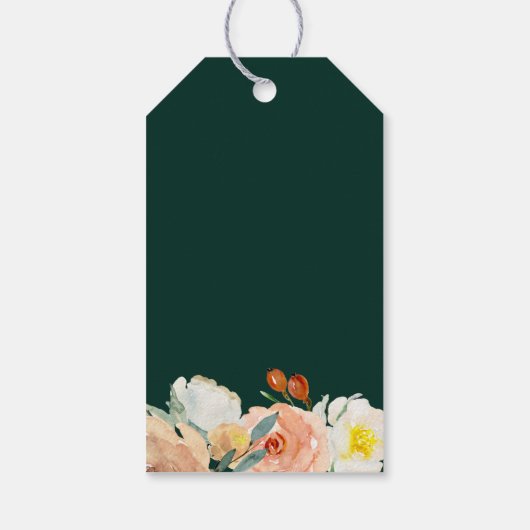 Bloementuin bruiloft welkomstzak cadeau Labels Cadeaulabel (Achterkant)