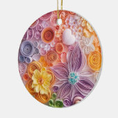 Bloementuin cirkel keramisch ornament (Links)