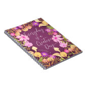Bloementuin Creatieve Dag Magenta Notitieboek (Rechterzijde)