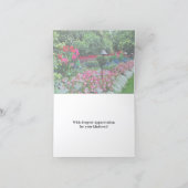 Bloementuin Dank je wel Vouwkaart Bedankkaart (Binnen)