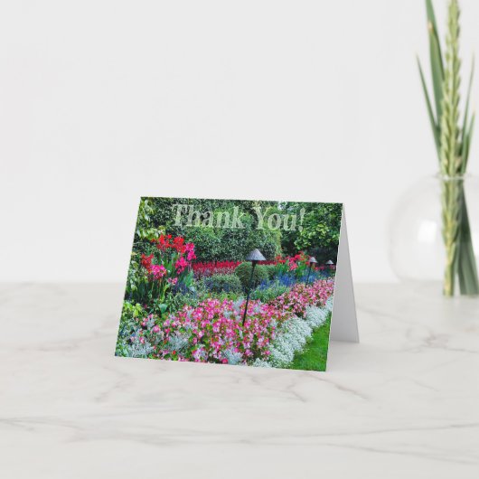 Bloementuin Dank je wel Vouwkaart Bedankkaart (Voorkant)