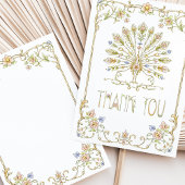 Bloementuin Dank u kaart bruiloft