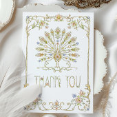 Bloementuin Dank u kaart bruiloft