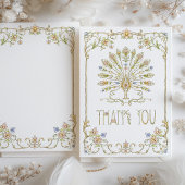 Bloementuin Dank u kaart bruiloft