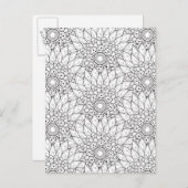 Bloementuin Doodle Briefkaart (Voorkant / Achterkant)