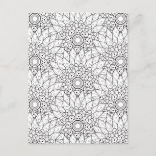 Bloementuin Doodle Briefkaart