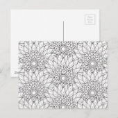 Bloementuin Doodle Briefkaart (Voorkant / Achterkant)