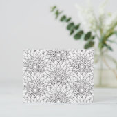 Bloementuin Doodle Briefkaart (Staand voorkant)
