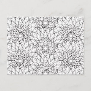 Bloementuin Doodle Briefkaart