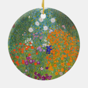 Bloementuin (door Gustav Klimt) Keramisch Ornament