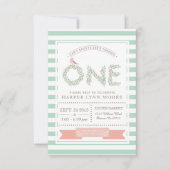 bloementuin | Eerste uitnodiging voor verjaardagsf (Voorkant)