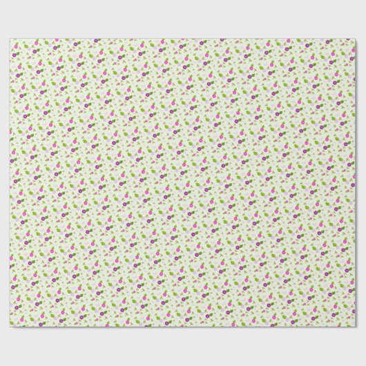 Bloementuin en libel wikkelpapier cadeau cadeaupapier (Vlak)