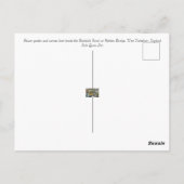 Bloementuin en smalle boot briefkaart (Achterkant)