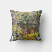 Bloementuin en smalle boot kussen (Achterkant)