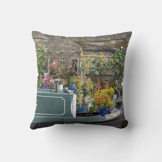Bloementuin en smalle boot kussen (Achterkant)