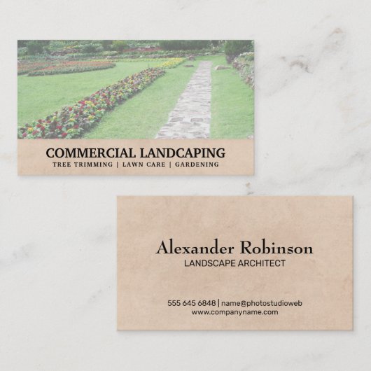 Bloementuin en Wandelpad Visitekaartje (Voorkant / Achterkant)