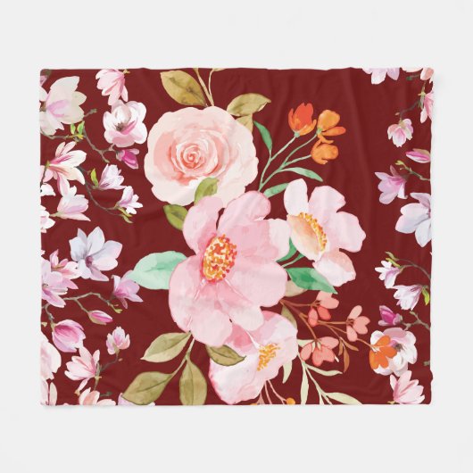 Bloementuin  fleece deken (Voorkant (Horizontaal))