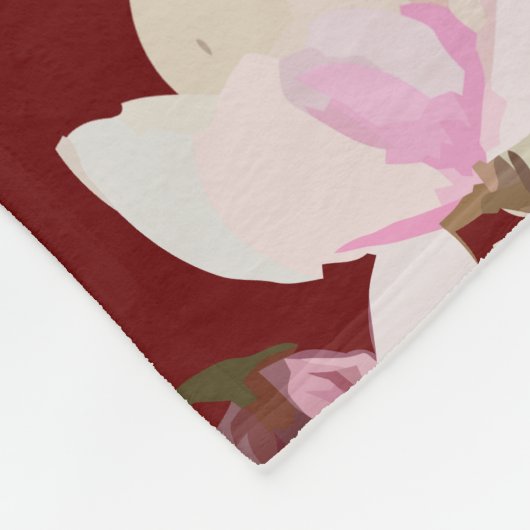 Bloementuin  fleece deken (Hoek)