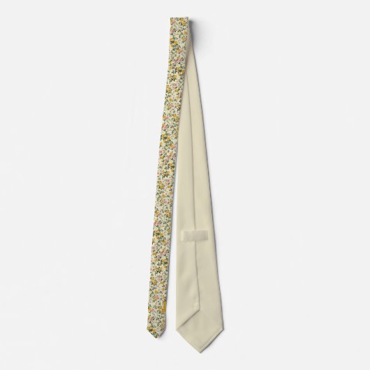Bloementuin Floral Monogrammed Necktie Stropdas (Achterkant)