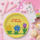 Bloementuin Geel papier Borden Papieren Bordje (Feest)