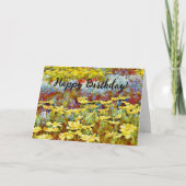 Bloementuin Gele Bloemen Verjaardag Kaart (Voorkant)