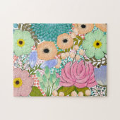 Bloementuin Gouache Schilderij 252 stuk Legpuzzel (Horizontaal)