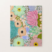 Bloementuin Gouache Schilderij 252 stuk Legpuzzel (Verticaal)