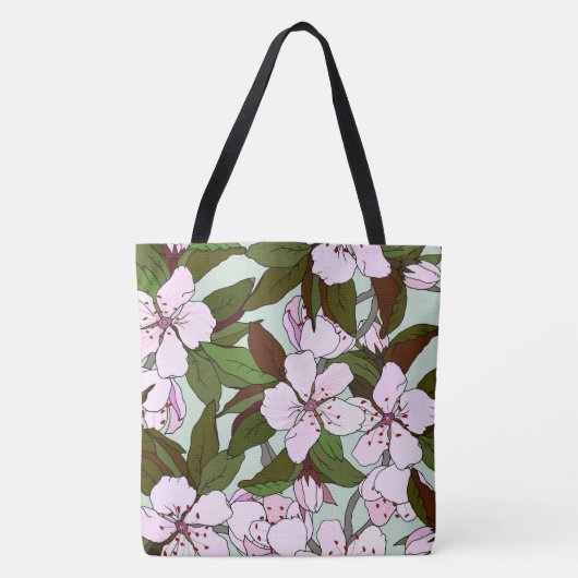 bloementuin Groen Groot winkelen Tote Bag (Voorkant)