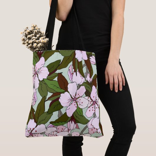  bloementuin Groen Groot winkelen Tote Bag (Dichtbij)