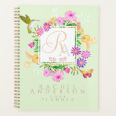 Bloementuin Groene Monogram Planner (Voorkant)