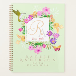 Bloementuin Groene Monogram Planner