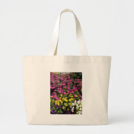 bloementuin grote tote bag