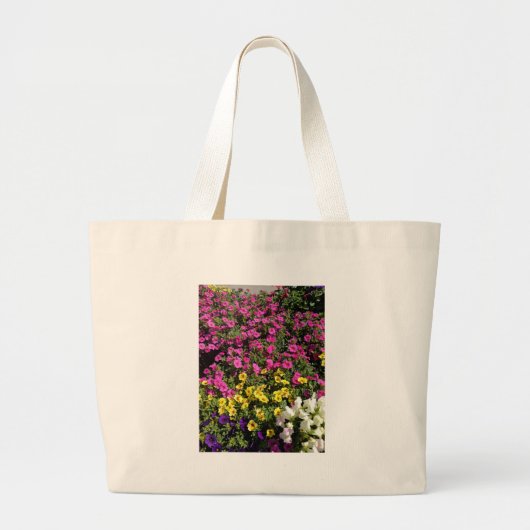 bloementuin grote tote bag (Voorkant)