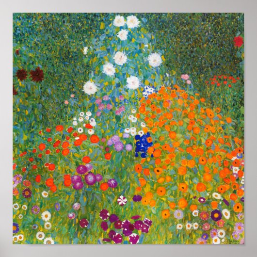 Bloementuin | Gustav Klimt Poster (Voorkant)