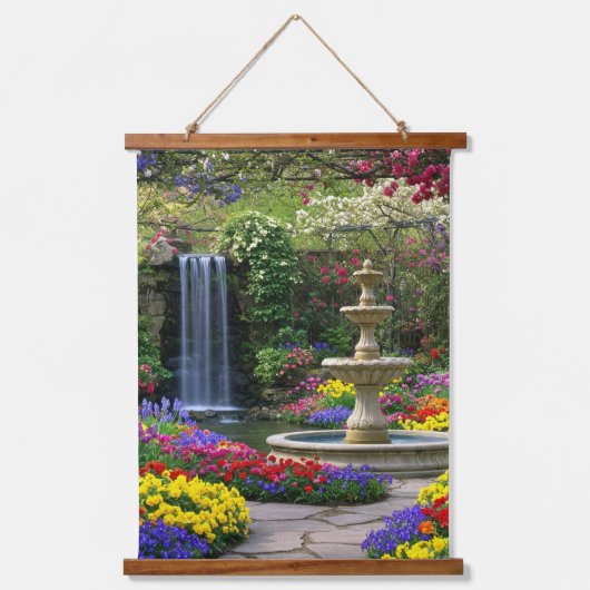 bloementuin hangend wandkleed (Voorkant)