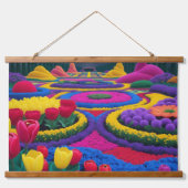 bloementuin hangend wandkleed (Voorkant)