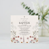 Bloementuin Heilig Doopsel Waterverf Wildbloem Kaart (Staand voorkant)