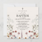 Bloementuin Heilig Doopsel Waterverf Wildbloem Kaart (Voorkant)