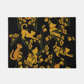 Bloementuin Katten Sinaasappel Tabby Cat Deurmat (Voorkant)