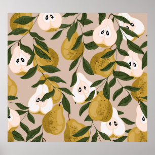 Bloementuin: kleine Schattigee bloemen Poster