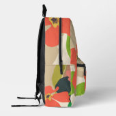 Bloementuin kleurblokken bedrukte rugzak (Links)