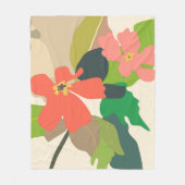 Bloementuin kleurblokken fleece deken (Voorkant)