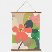 Bloementuin kleurblokken hangend wandkleed (Voorkant)