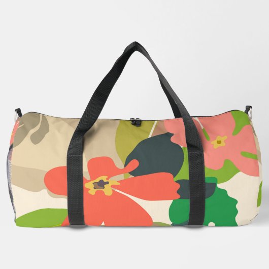 Bloementuin kleurblokken plunjezak (Achterkant)