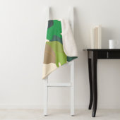 Bloementuin kleurblokken sherpa deken (In situ)