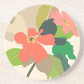 Bloementuin kleurblokken zandsteen onderzetter (Voorkant)