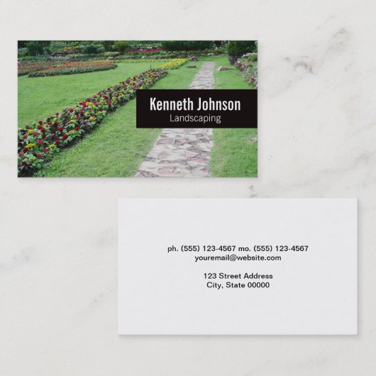 bloementuin | landschapsarchitectuur visitekaartje (Voorkant / Achterkant)