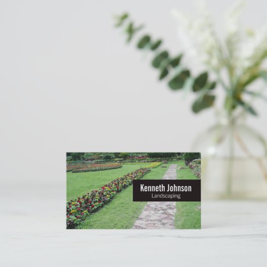 bloementuin | landschapsarchitectuur visitekaartje (Staand voorkant)