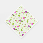 Bloementuin libel papieren servetten servies (Hoek)