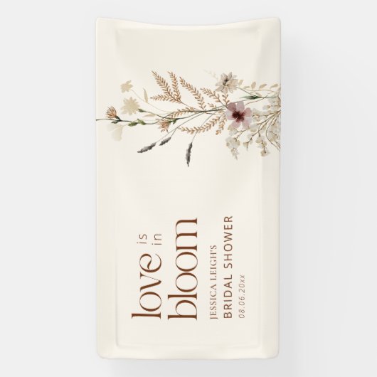 Bloementuin Liefde staat in bloei Spandoek (Verticaal)